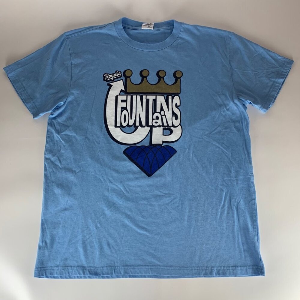 Kansas City Royals MLB Charlie Hustle Fountains Up Short Sleeve Shirt Mens XL